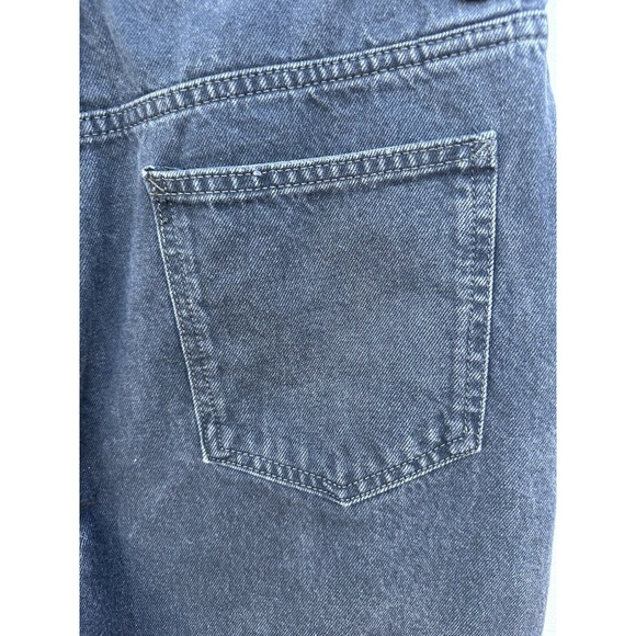 We the Free Lucia Ankle Crop Black Jeans Straight High Rise Button Fly Sz 31 - Picture 7 of 12